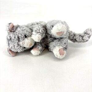Douglas Cat Plush Lil Handfuls Gray White Kitten Stuffed Animal‎ 6 Inch